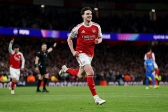 アーセナルMFライス、CL準々決勝進出に喜び「本当に特別なこと」