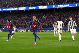 バルサ、ニューカッスル粉砕で3年連続CL準々決勝入り！　ホームで大量7発、ハフィーニャは6得点に絡む