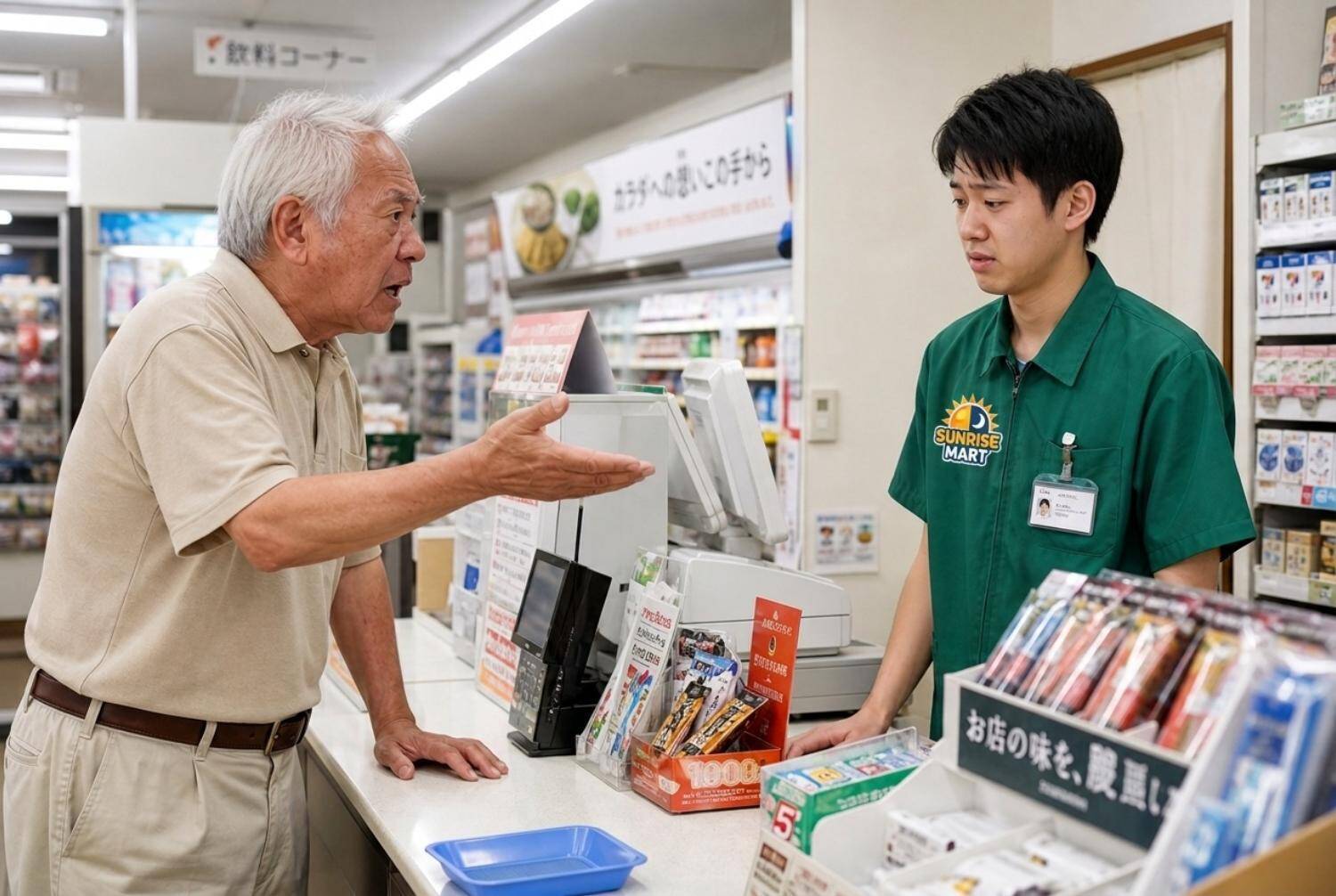 コンビニに毎日クレームを入れに来る“迷惑客”。後ろに並んでいた「3人組のギャル」が外に連れ出した結果…／「困った客」の最も多い迷惑行為を調べてみた
