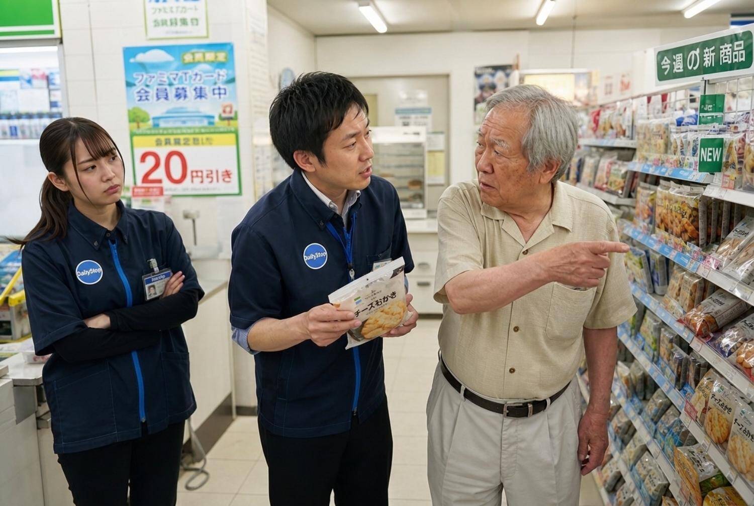 コンビニに毎日クレームを入れに来る“迷惑客”。後ろに並んでいた「3人組のギャル」が外に連れ出した結果…／「困った客」の最も多い迷惑行為を調べてみた