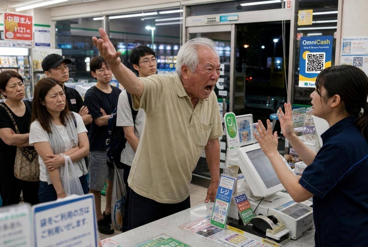 コンビニに毎日クレームを入れに来る“迷惑客”。後ろに並んでいた「3人組のギャル」が外に連れ出した結果…／「困った客」の最も多い迷惑行為を調べてみた