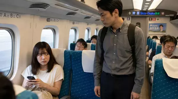席は空いているのに…新幹線で「ただ女性の横に立ち続ける」不審な男性に、スーツ姿のサラリーマンが放った“勇気ある一言”／都調査で判明「周囲が動けば94.7％の被害が止まる」現実