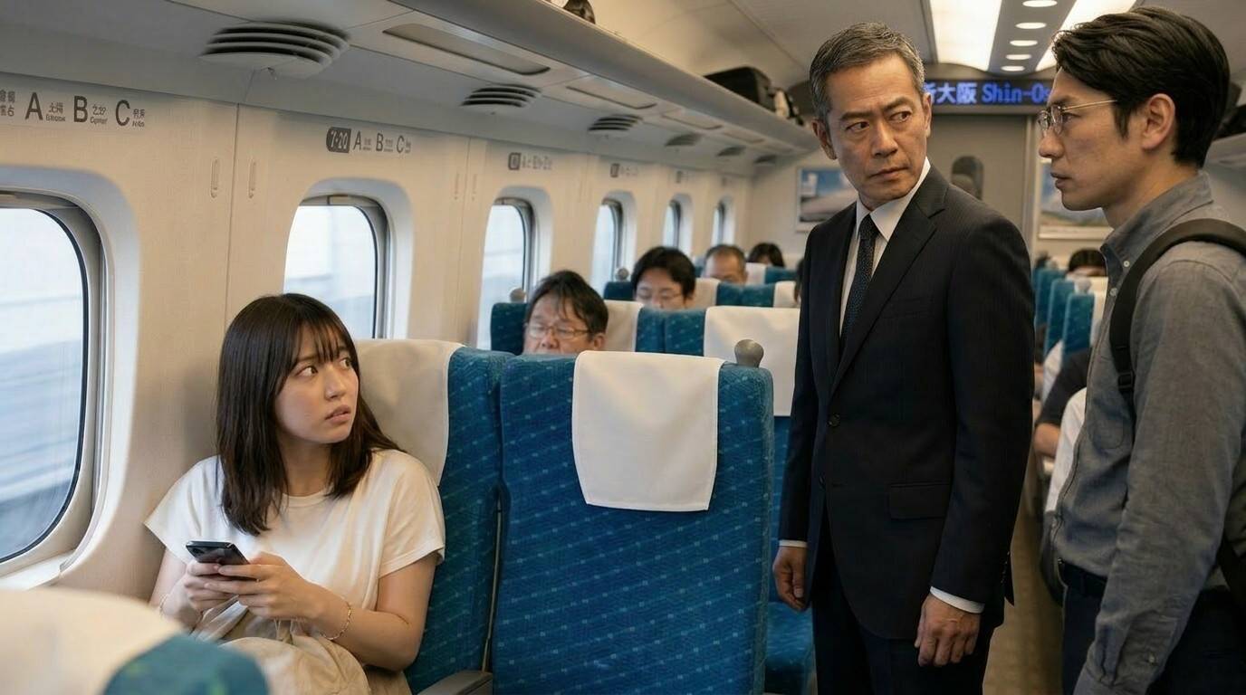 席は空いているのに…新幹線で「ただ女性の横に立ち続ける」不審な男性に、スーツ姿のサラリーマンが放った“勇気ある一言”／都調査で判明「周囲が動けば94.7％の被害が止まる」現実
