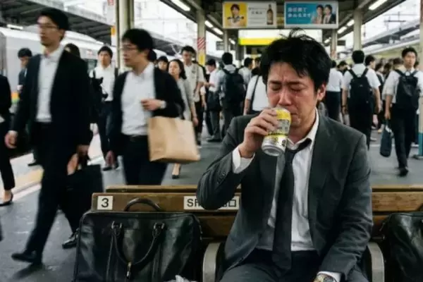 「朝の駅で缶チューハイを飲む“スーツ姿の会社員”たちの心の叫び「ホームのベンチで涙が…」「怠けていたわけではなかった」」の画像
