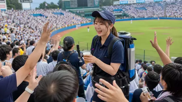 「1日300杯売った「ビールの売り子」が“壮絶な舞台裏”を語る。1杯あたりのインセンティブを暴露／東京ドームで生ビール1杯1000円、MLB球場ではいくらなのか調べてみた結果」の画像