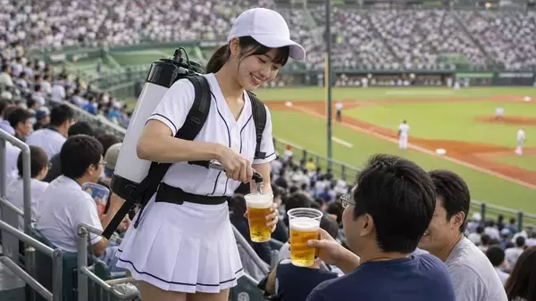 「1日300杯売った「ビールの売り子」が“壮絶な舞台裏”を語る。1杯あたりのインセンティブを暴露／東京ドームで生ビール1杯1000円、MLB球場ではいくらなのか調べてみた結果」の画像