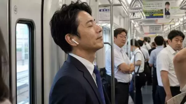 「朝の満員電車で「うちの旦那って使えないから！」大声で愚痴を言う3人組女性にウンザリ／口パクで全力エアドラムを始めた謎のスーツ男も」の画像