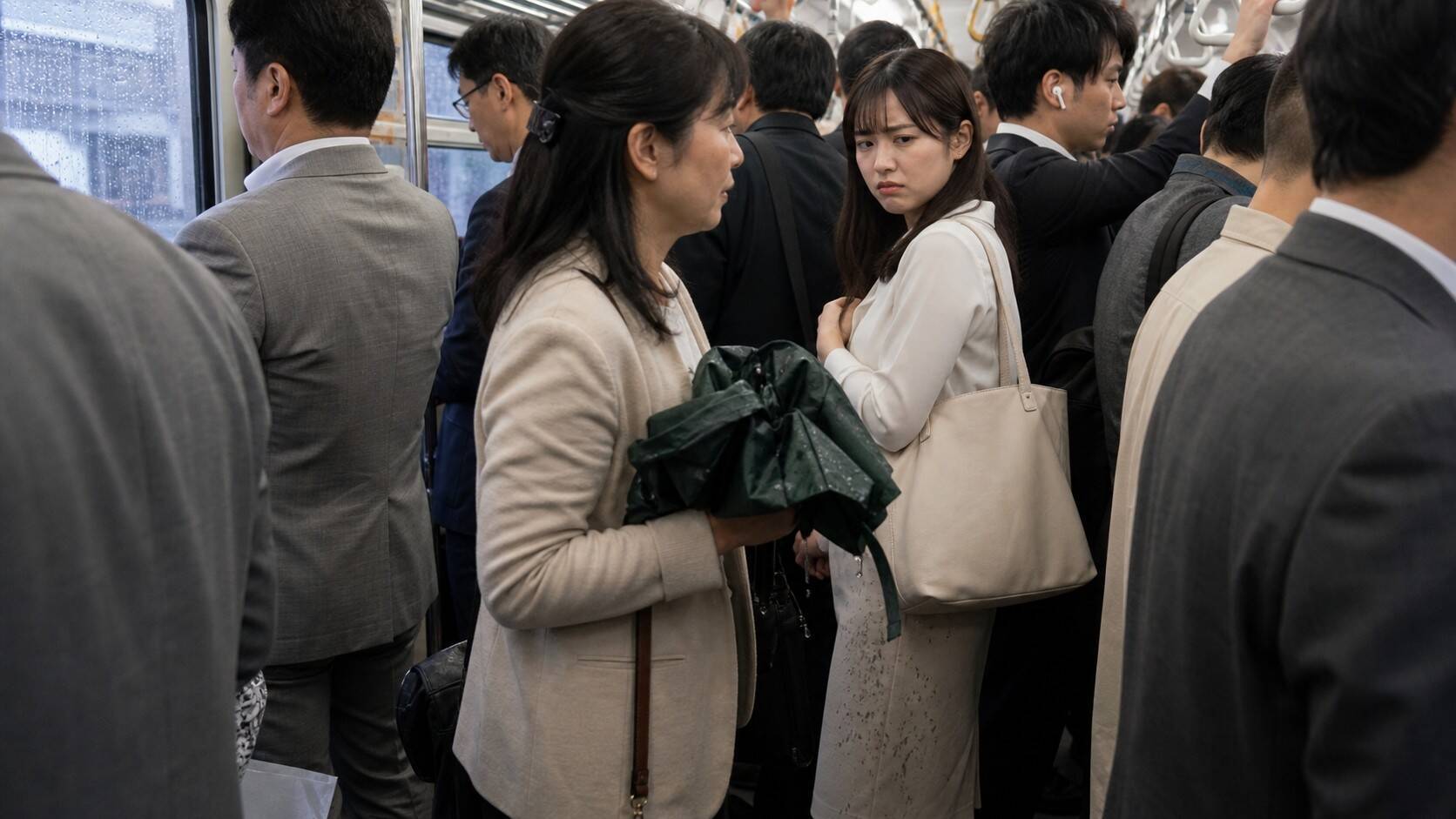 「邪魔だから押したのよ」雨の日の満員電車で乗客を転ばせた40代女性。“目に余る迷惑行為”で乗客全員を敵に回した女性の“まさかの結末”