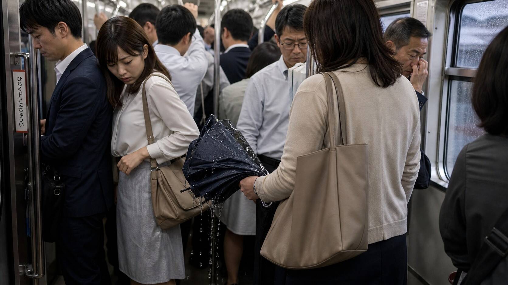 「邪魔だから押したのよ」雨の日の満員電車で乗客を転ばせた40代女性。“目に余る迷惑行為”で乗客全員を敵に回した女性の“まさかの結末”