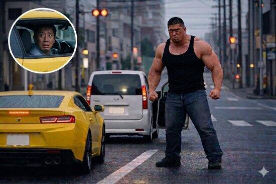 軽自動車にあおり運転したアメ車の末路。「プロレスラーのような男」が殴りかかる勢いで近づいてきて…一発で免許取消しも、最新の厳罰事情