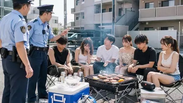 「アパートの前で大学生集団がBBQ。あまりに騒がしいので注意したら「あなたに注意される筋合いはありませ〜ん」と煽られ…警察に通報した結果／「公道だから自由」は大きな勘違い」の画像