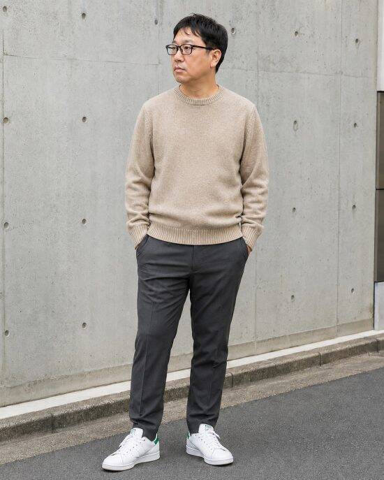 同じユニクロでも…ダサく見える人の「NG着こなし」4選。中年男性が陥りがちな“サイズ選びの罠”