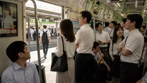 「満員電車でスマホを見たまま動かない、“自分のテリトリー”を死守する男性に駅員が放った「痛快な一言」／「扉付近での滞留」が迷惑行為4位に新ランクイン、27.6％が「気になる」と回答」の画像