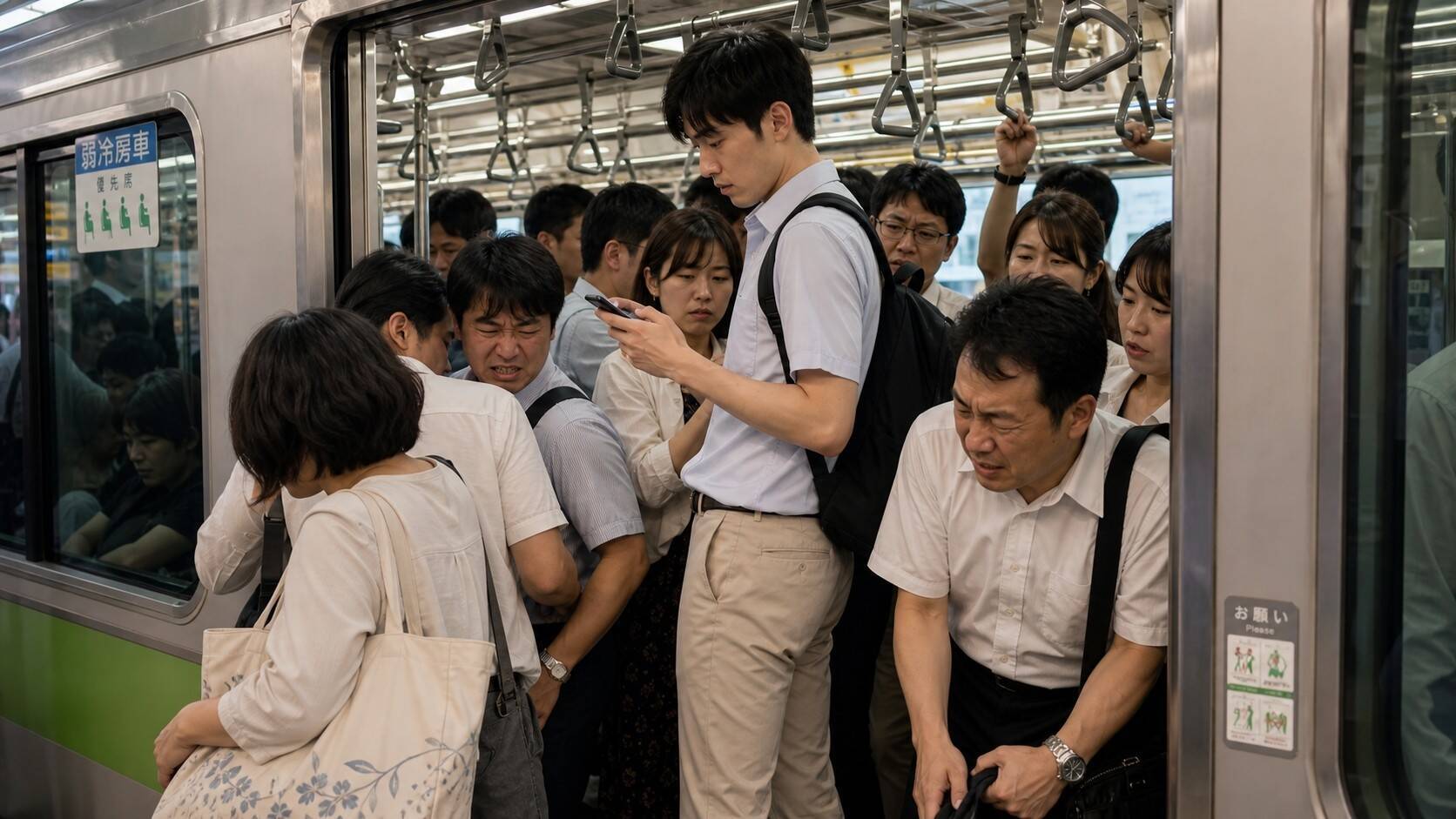 満員電車でスマホを見たまま動かない、“自分のテリトリー”を死守する男性に駅員が放った「痛快な一言」／「扉付近での滞留」が迷惑行為4位に新ランクイン、27.6％が「気になる」と回答