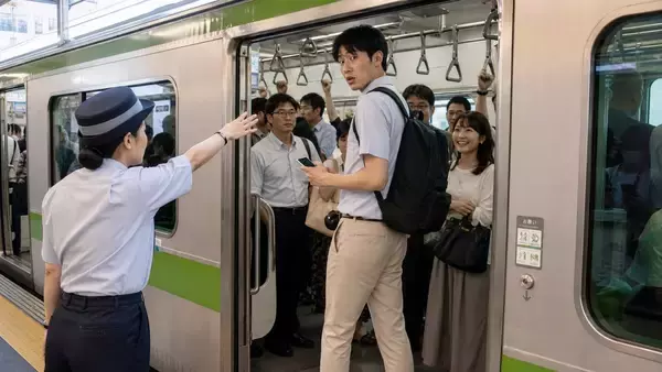 「満員電車でスマホを見たまま動かない、“自分のテリトリー”を死守する男性に駅員が放った「痛快な一言」／「扉付近での滞留」が迷惑行為4位に新ランクイン、27.6％が「気になる」と回答」の画像