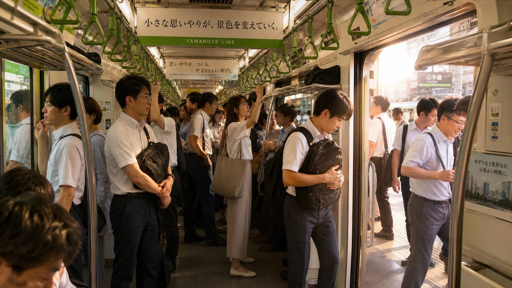 満員電車でスマホを見たまま動かない、“自分のテリトリー”を死守する男性に駅員が放った「痛快な一言」／「扉付近での滞留」が迷惑行為4位に新ランクイン、27.6％が「気になる」と回答