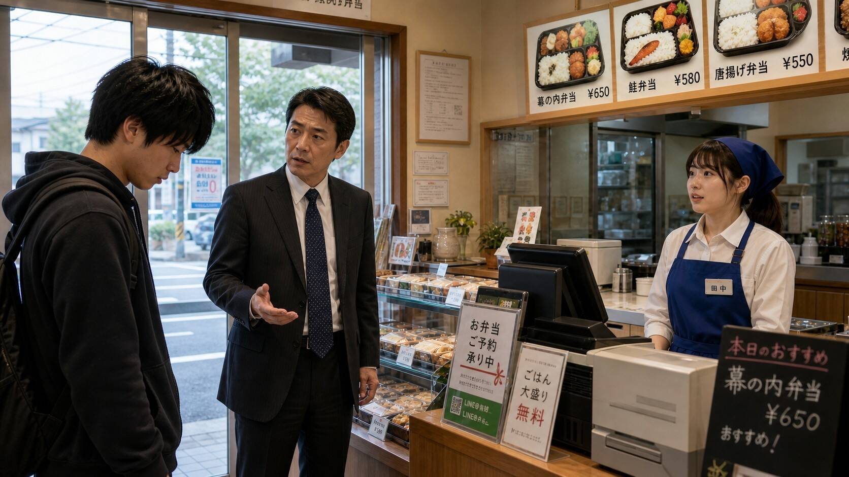 「店員さんに謝れよ！」弁当屋のレジで小銭を投げつける横柄な大学生をサラリーマンの常連客が一喝。思わぬ展開に…“お客様は神様です”の時代は終わったのかも