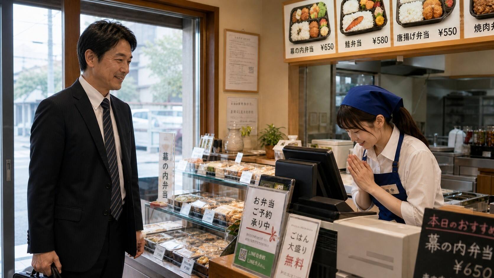 「店員さんに謝れよ！」弁当屋のレジで小銭を投げつける横柄な大学生をサラリーマンの常連客が一喝。思わぬ展開に…“お客様は神様です”の時代は終わったのかも