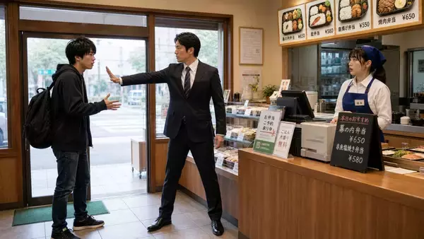「「店員さんに謝れよ！」弁当屋のレジで小銭を投げつける横柄な大学生をサラリーマンの常連客が一喝。思わぬ展開に…“お客様は神様です”の時代は終わったのかも」の画像