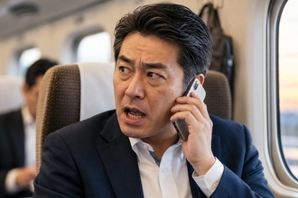 「普通にしゃべってるだけでしょ」新幹線で大声通話、注意されても逆ギレする中年男性。周囲の乗客の“冷静な一言”に顔面蒼白