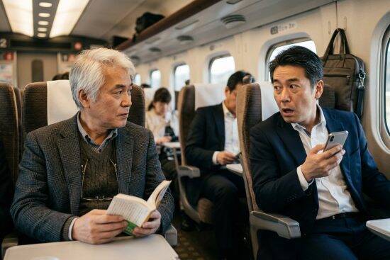 「普通にしゃべってるだけでしょ」新幹線で大声通話、注意されても逆ギレする中年男性。周囲の乗客の“冷静な一言”に顔面蒼白