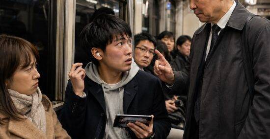 「イヤホンからの音漏れがすごくて…」電車内で動画を見続ける若い男性に、年配男性が放った“毅然としたひと言”