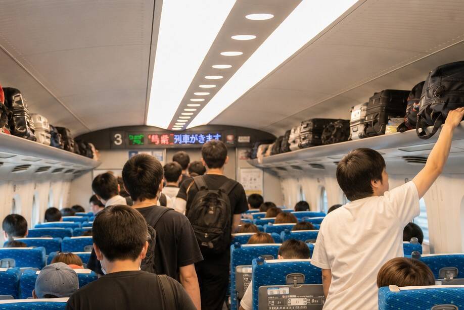 「地獄の2時間でした」新幹線で“ハズレ席”を引いた24歳男性の悲劇。特大スーツケースのせいで乗客が口論に…／新幹線の「特大荷物」正しい持ち込み方は？ルールを調べてみた