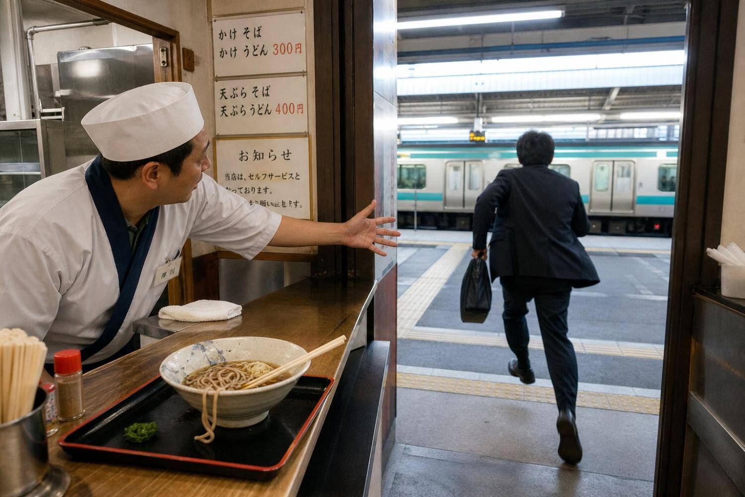 一口も食べないまま電車へ…“駅そば店員”が遭遇した迷惑客。実は「冷やし＝早い」は誤解？／日本に駅はいくつある？ 正確に答えられない意外な理由