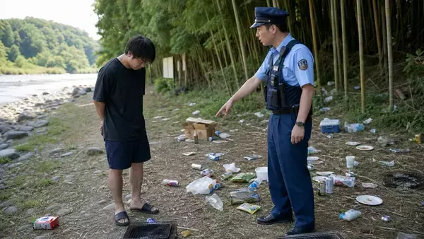 「「BBQのゴミ」を不法投棄する友人を注意したら…逆ギレされ、村八分に。怒りに任せて地元県警に密告した結果…／“知らなかった”では済まない重罪の実態」の画像