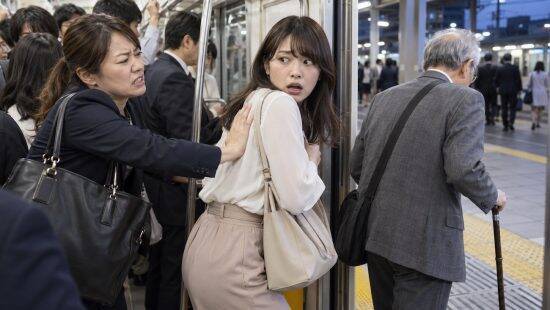 「早く！降りるってば！」満員電車で前の乗客の背中を叩いた女性を待っていた“まさかの結末”
