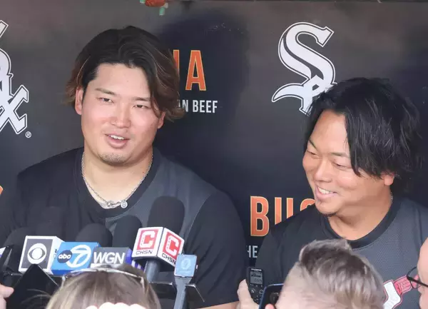 村上宗隆「順調にいけば４週間から６週間と言われている」右太もも裏の肉離れで離脱中…ドジャース戦を前に取材対応