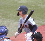 「【大学野球】横浜・奥村凌大が法大で実戦デビュー　初打席は「空回りして」見逃し三振「悔しいです」」の画像1