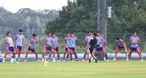 【サッカーＵ２１】第２節キルギス戦へ前日練習を実施　１８日から合流のＤＦ市原吏音ら汗を流す