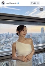 「シンデレラ…」森香澄、純白のオフショルドレス姿が「エレガント、美しすぎる」「綺麗で大好き」「可愛い過ぎて…」