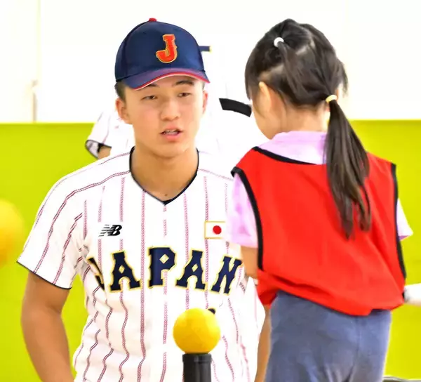 【Ｕ―１８】横浜・織田翔希が園児と交流「とても楽しかったし初心に戻れた」高校日本代表が野球教室