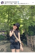ママになった田中れいな　ショーパンで真っ白な“絶対領域”「可愛すぎる」「神社に感謝」
