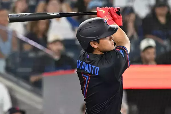 岡本和真が２戦連発１９号！ １点差に迫る一発もブルージェイズは４連敗　衝撃ムーンショットで１年目右打者最多
