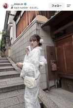 元ＡＫＢ４８・向井地美音が透明感あふれる着物姿で京都散策に「着物似合い過ぎててかわいい」