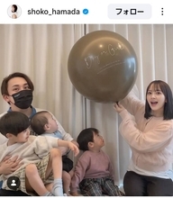 ４人目を妊娠の浜田翔子　性別発表「おお〜！」男、男、男と続き…「誰が予想できた？」「いいなぁ」の声