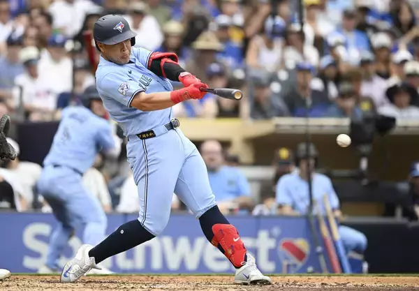 ブルージェイズ岡本和真、前半戦最終戦でマルチ安打締め…大谷超え１年目２３号は球宴明けにお預け