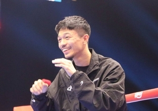 中谷潤人、公開練習で笑顔でシャドー披露…２７日サウジでエルナンデス戦