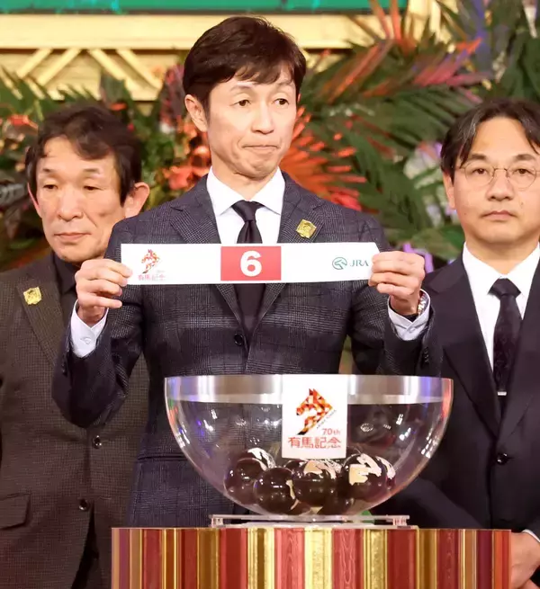 【有馬記念】「赤帽で勝ったので」武豊騎手　名馬２頭と同じ３枠をゲットしたメイショウタバルに吉兆！　公開枠順抽選