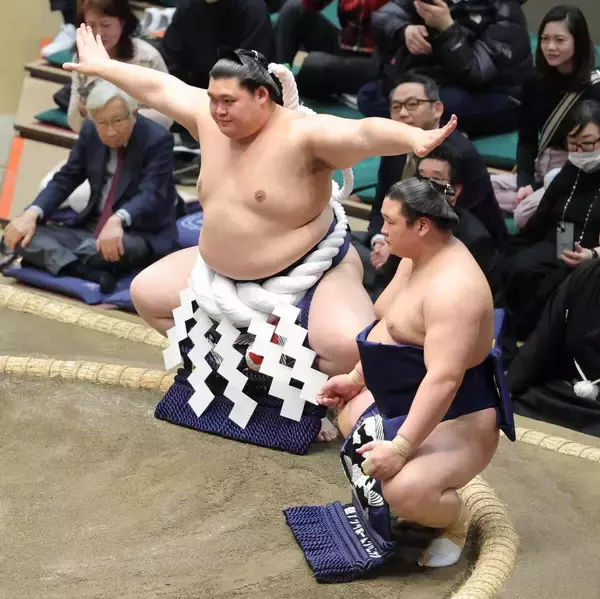 欧勝海、初めての露払い「声を掛けてもらってうれしい」…大の里の横綱土俵入りで、同じ石川・津幡町出身
