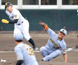【阪神】初の紅白戦で森下翔太と佐藤輝明が初回に連打　侍ジャパンコンビが第１打席から快音