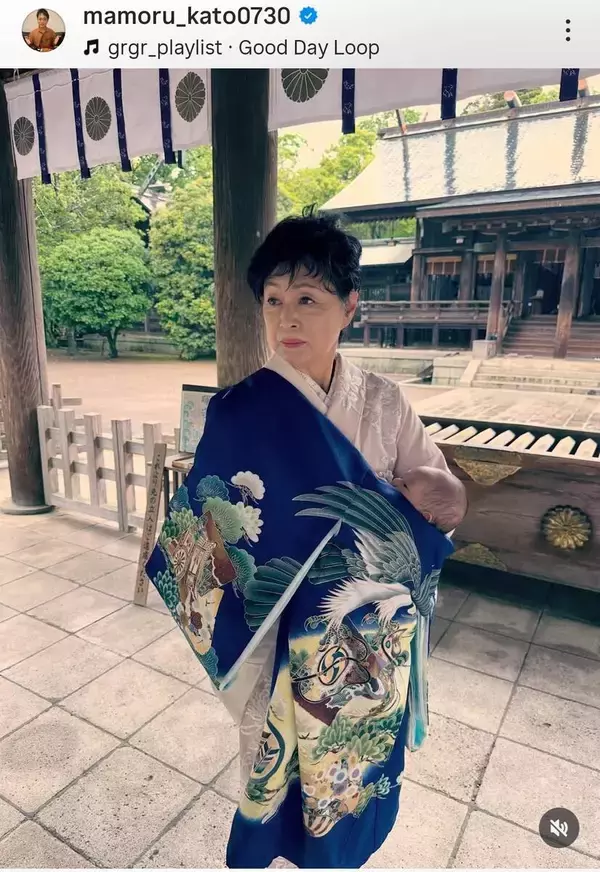 東国原英夫氏の元妻・かとうかず子　６８歳現在の姿！初孫を抱っこ…息子との家族ショットも話題