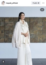 夫は松山ケンイチ！３児の母持つ女優の最新姿に驚がく「踊り子さんみたい」「スタイル凄い」小雪が秋冬コーデ披露
