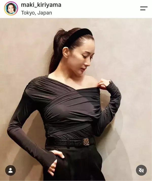 有名俳優の夫はＴＢＳドラマ出演中…妻・桐山マキが「美しい」と反響！スタイル強調「メロメロです」