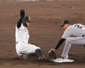 【阪神】佐藤輝明の二盗から坂本誠志郎の２点適時打　５点ビハインドから田中将大に反撃