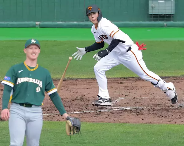 【巨人】ドラ５・小浜佑斗が対外試合初安打　走攻守そろう即戦力候補…ＷＢＣ強化試合・オーストラリア戦