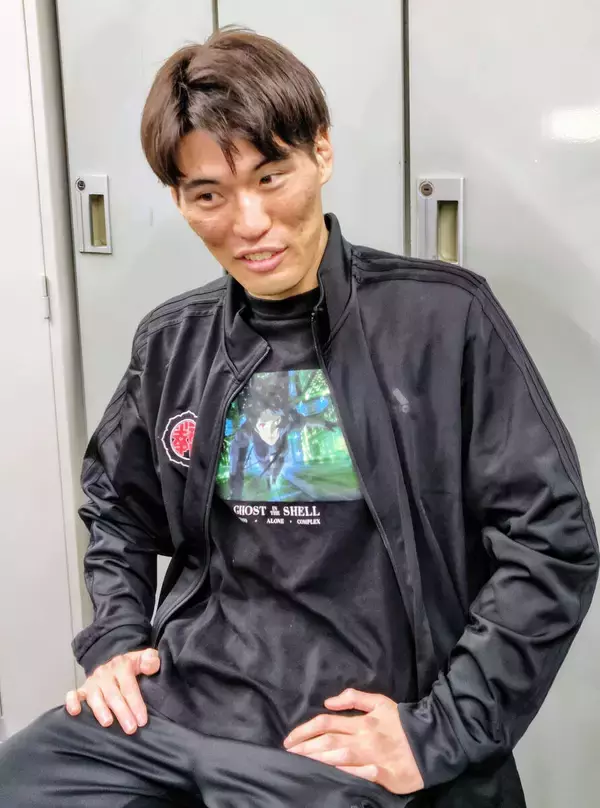 「【ボクシング】ＷＢＯ―ＡＰスーパーウエルター級王者・豊嶋亮太「攻殻機動隊」Ｔシャツで「自分の意思で試合を決めていきたい」…４日ダイナミックグローブ前日計量」の画像